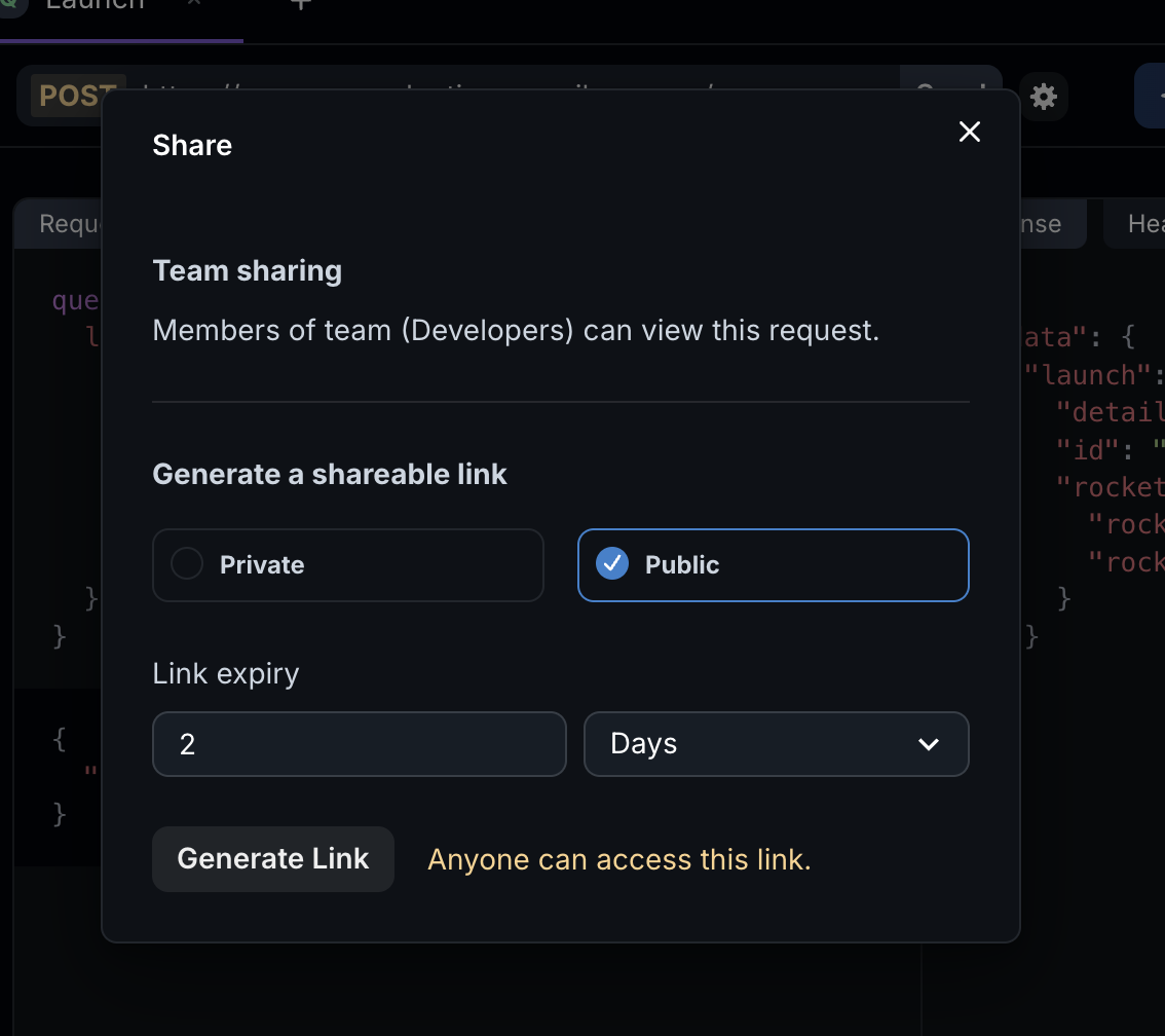 Share request