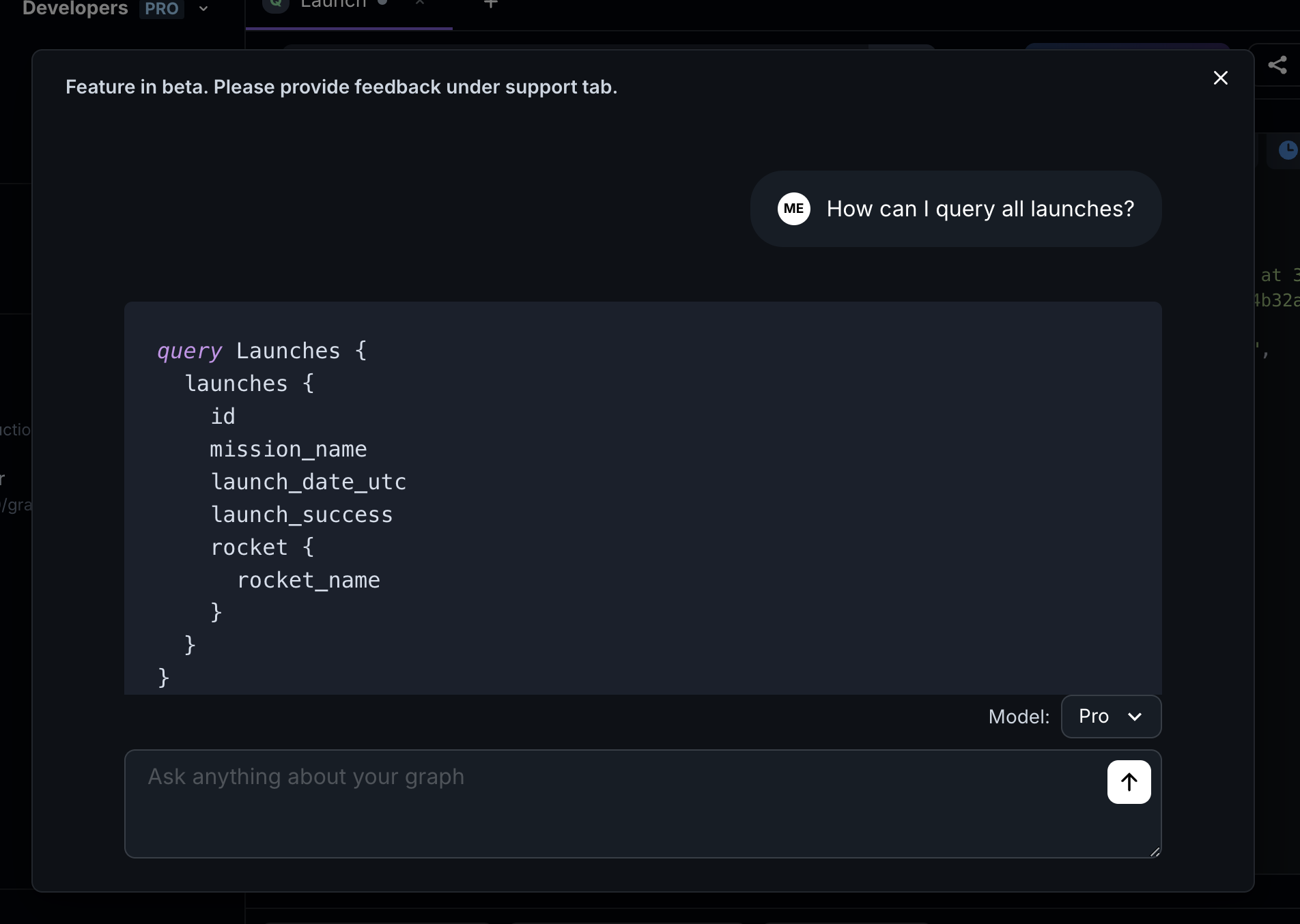 Talk to schema