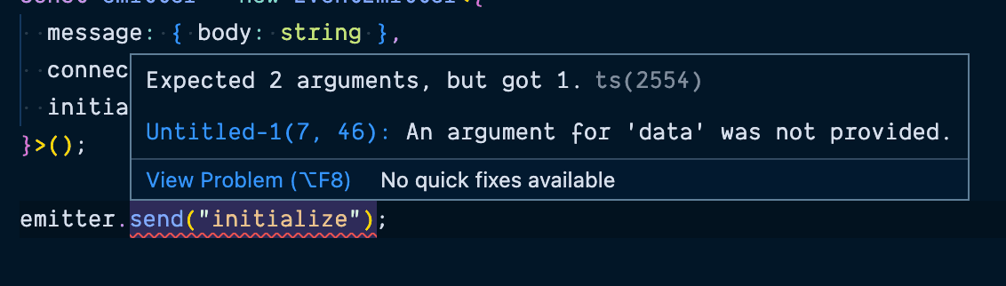 Send type error