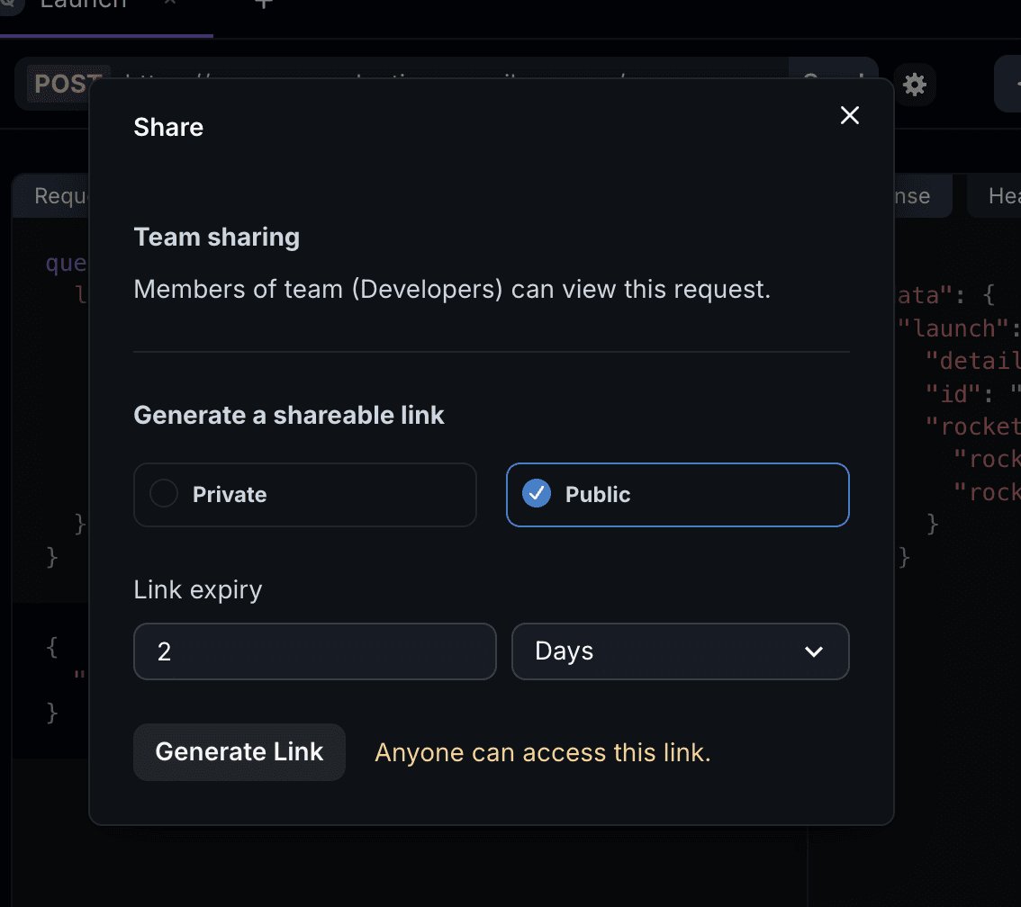 Share request